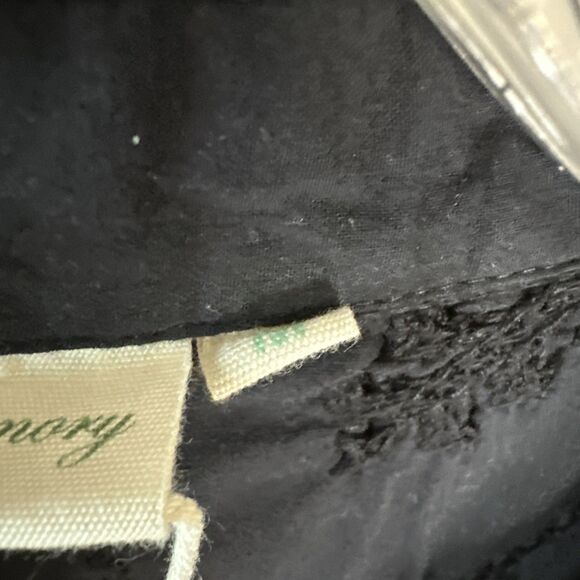 Julia Amory Swizzle Fully Embroidered Black Husband Shirt Dress Medium - Picture 4 of 6